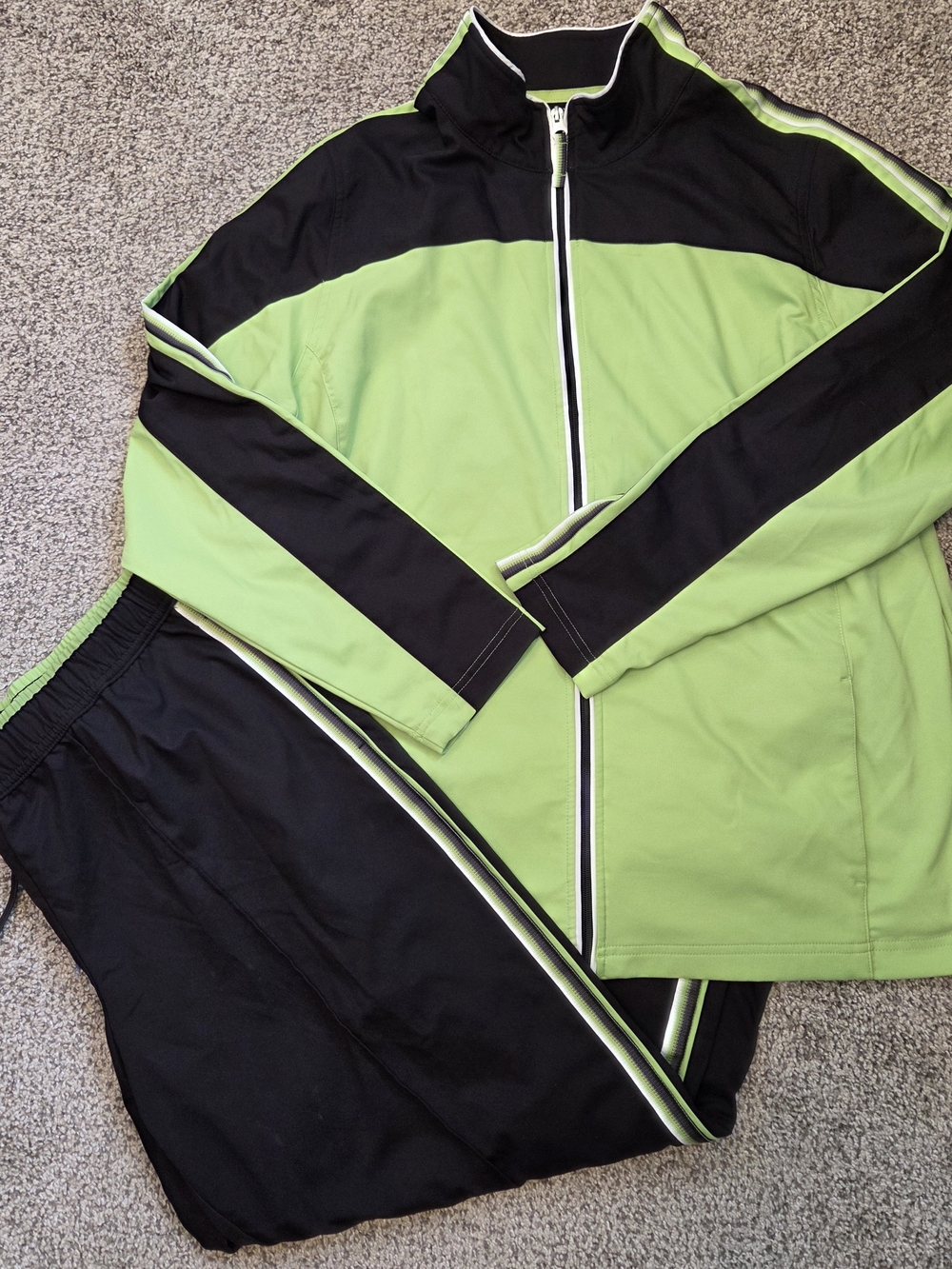 Made For Life Lime Green Black Tracksuit Set 1X/L